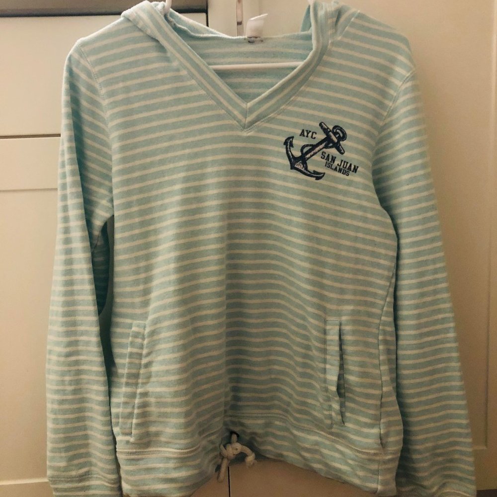 Blue and White Striped Jacket